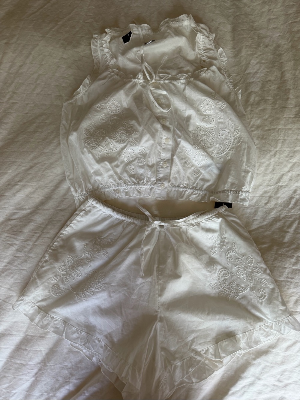 Parke x Target Cream Eyelet Ruffle Two-Piece Set - Picture 2 of 6